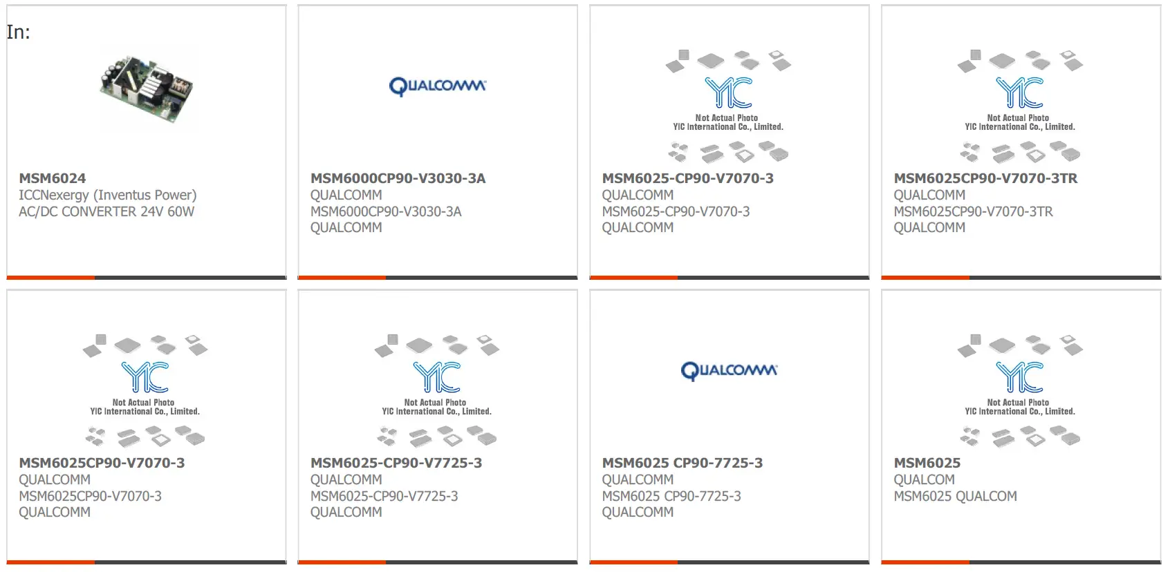 YIC QUALCOM MSM6025-208FBGA-TR-IB Microchips 1