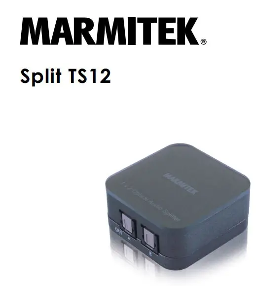 MARMITEK TS12 Split Media Converter User Manual