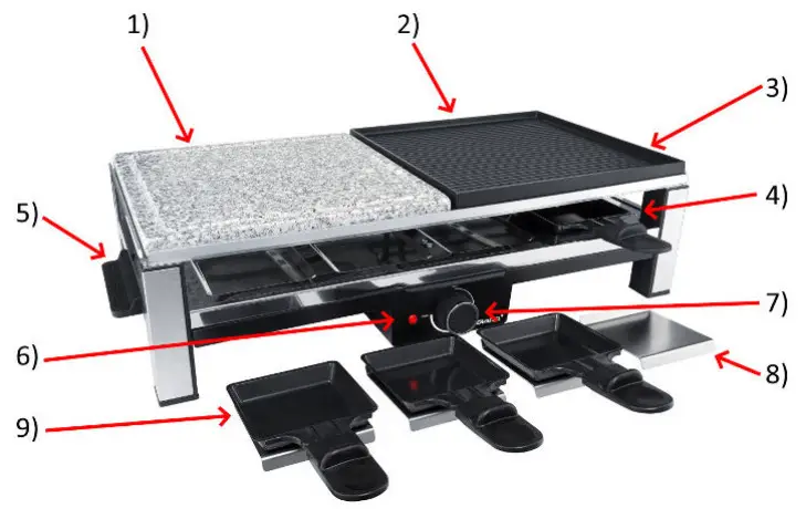 Steba RC108 Multi-Raclette Natural Stone Grill Plate - fig 1