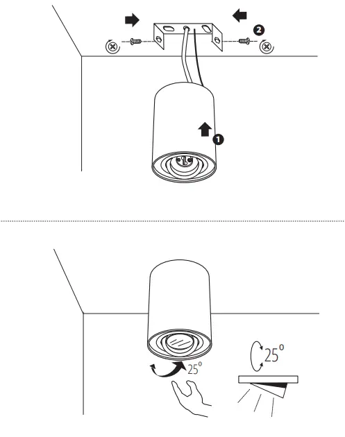 Kanlux BORD XS DLP Ceiling Mounted Spotlight Fitting - fig 4