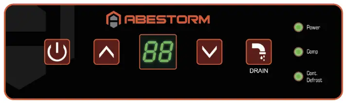 ABESTORM Hurricane 140P Pints Commercial Dehumidifiers - Key Function
