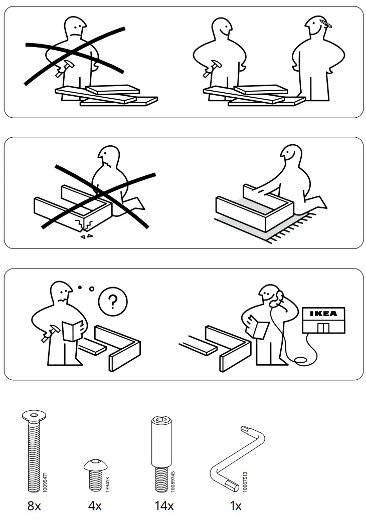 IKEA GRÅSALA Underframe for Table Top - fig 1