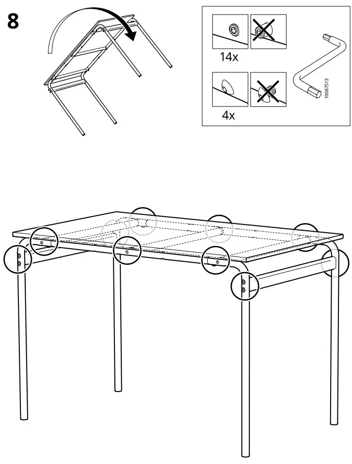 IKEA GRÅSALA Underframe for Table Top - fig 7