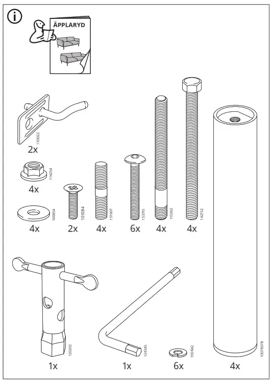 IKEA ÄPPLARYD Corner Sofa - Figure3