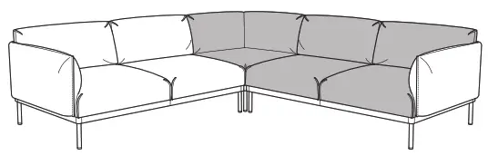 IKEA ÄPPLARYD Corner Sofa