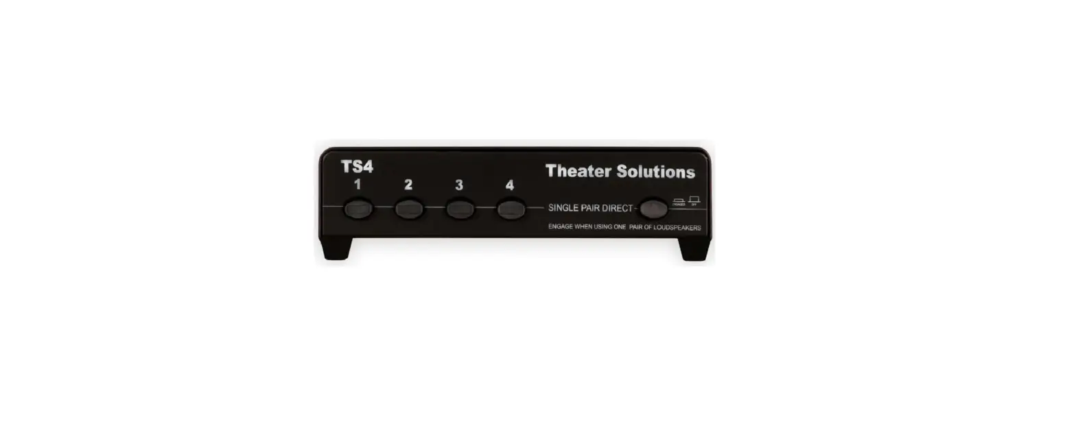 Theater Solutions Ts4 4 Loudspeaker Switcher Instruction Manual