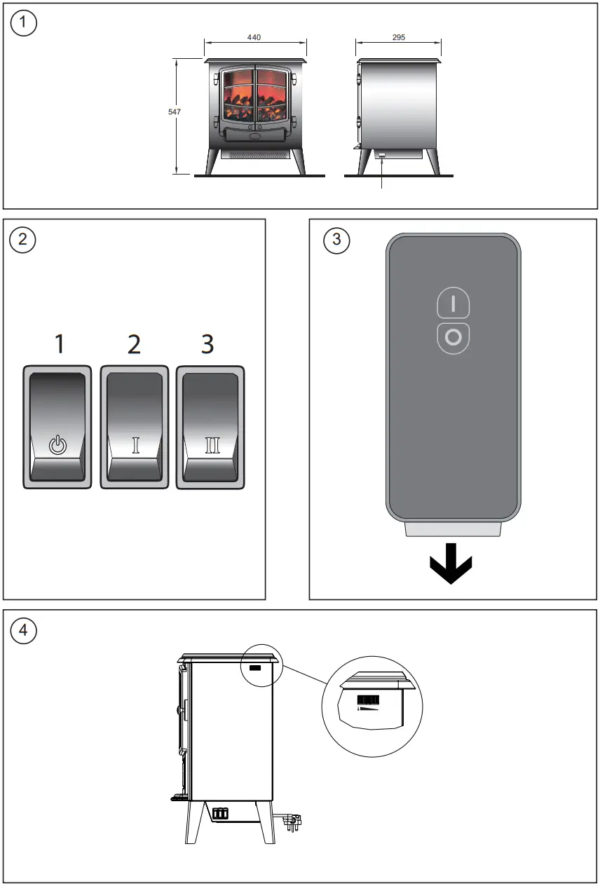 Tango TNG20 Dimplex Optiflame Stove Fire - Figure