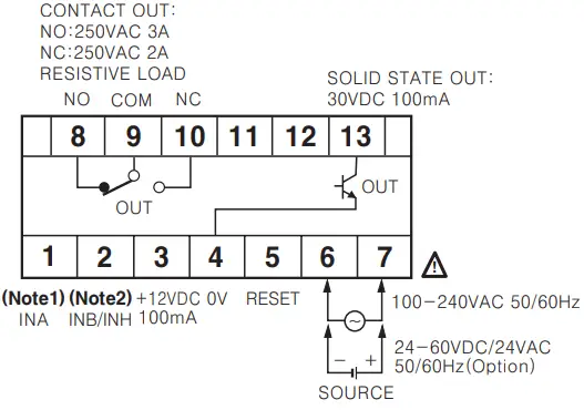 Autonics CT6Y Ebike Display Cash Counter - Connection 1
