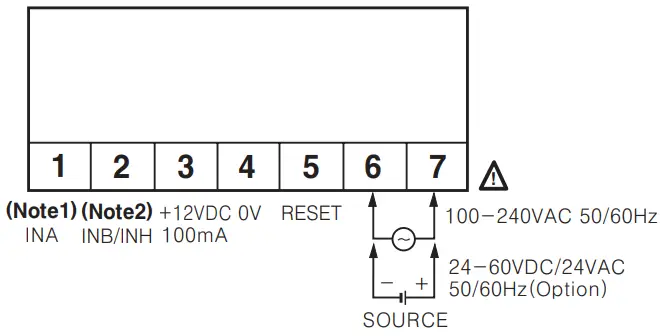 Autonics CT6Y Ebike Display Cash Counter - Connection 2