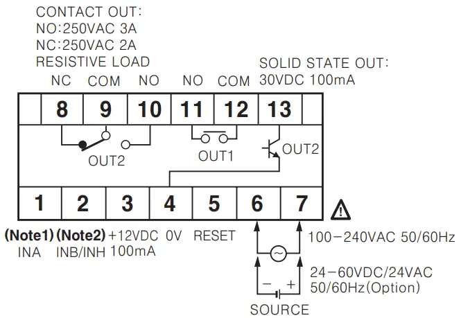 Autonics CT6Y Ebike Display Cash Counter - Connection 3