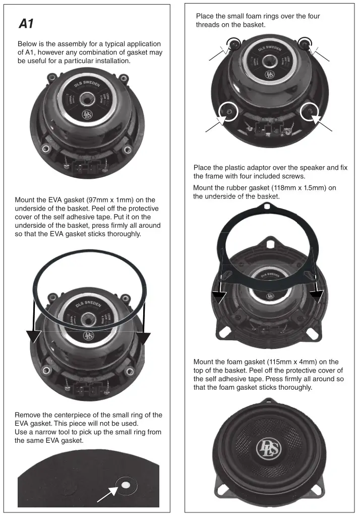 DLS CRPP-BMW1.4 Cruise 2 Component Acoustics - Assemble DLS speaker 1