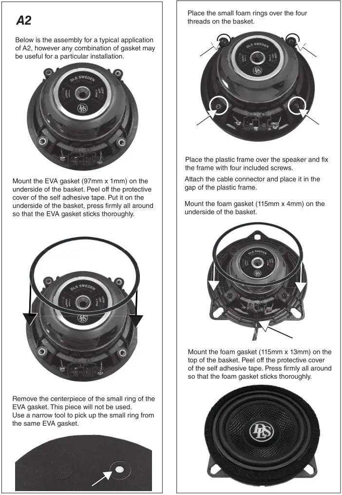 DLS CRPP-BMW1.4 Cruise 2 Component Acoustics - Assemble DLS speaker 2