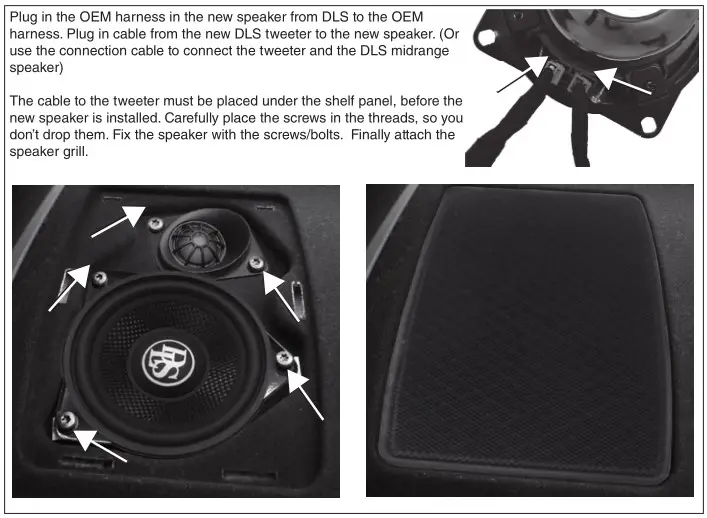 DLS CRPP-BMW1.4 Cruise 2 Component Acoustics - Changing rear speaker