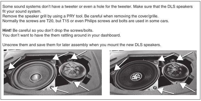 DLS CRPP-BMW1.4 Cruise 2 Component Acoustics - Removing center speaker