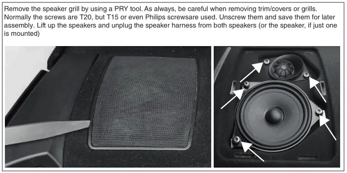 DLS CRPP-BMW1.4 Cruise 2 Component Acoustics - Removing rear speaker