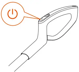 Ultenic AC1 Cordless Wet Dry Vacuum Cleaner - power button