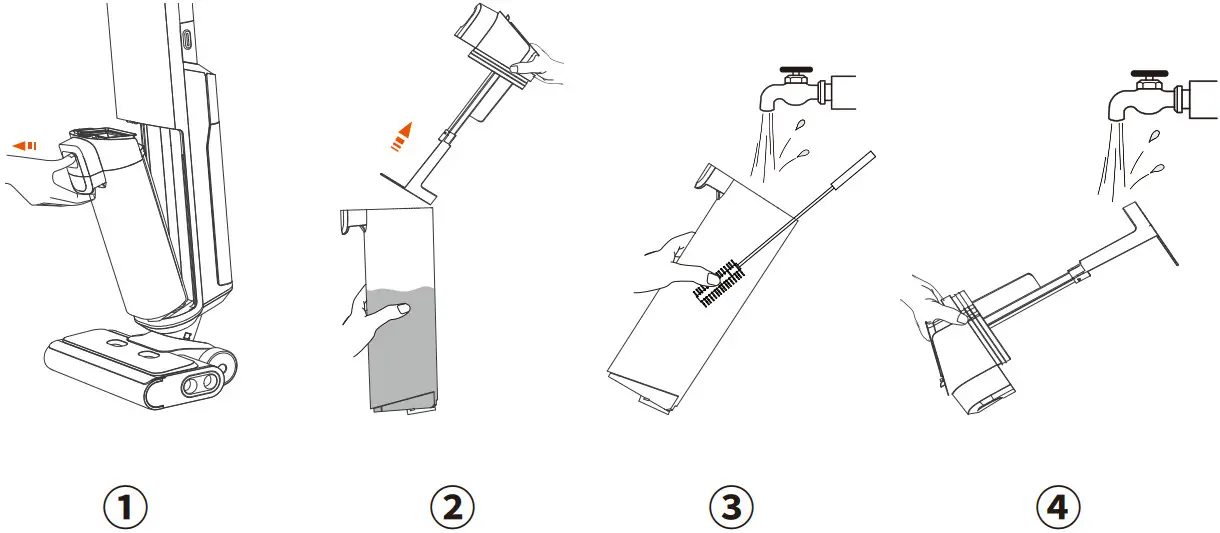 Ultenic AC1 Cordless Wet Dry Vacuum Cleaner - tank interior