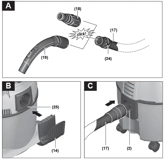 BOSCH GAS 20 L SFC Professional Wet or Dry Dust Extractor 3