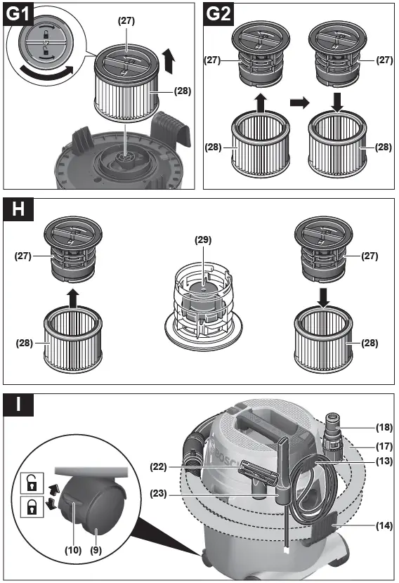 BOSCH GAS 20 L SFC Professional Wet or Dry Dust Extractor 5