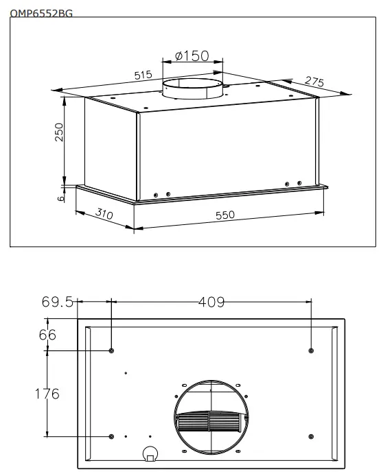 Amica OMP6552BG Kitchen Extractor Hood - Parts 2