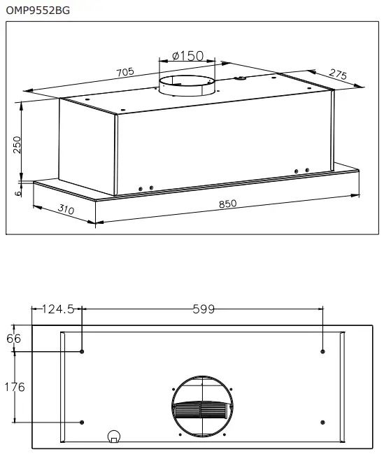 Amica OMP6552BG Kitchen Extractor Hood - Parts 3