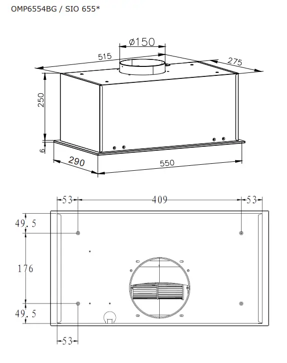 Amica OMP6552BG Kitchen Extractor Hood - Parts 5