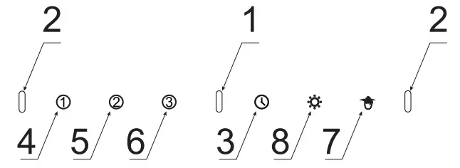 Amica OMP6552BG Kitchen Extractor Hood - control