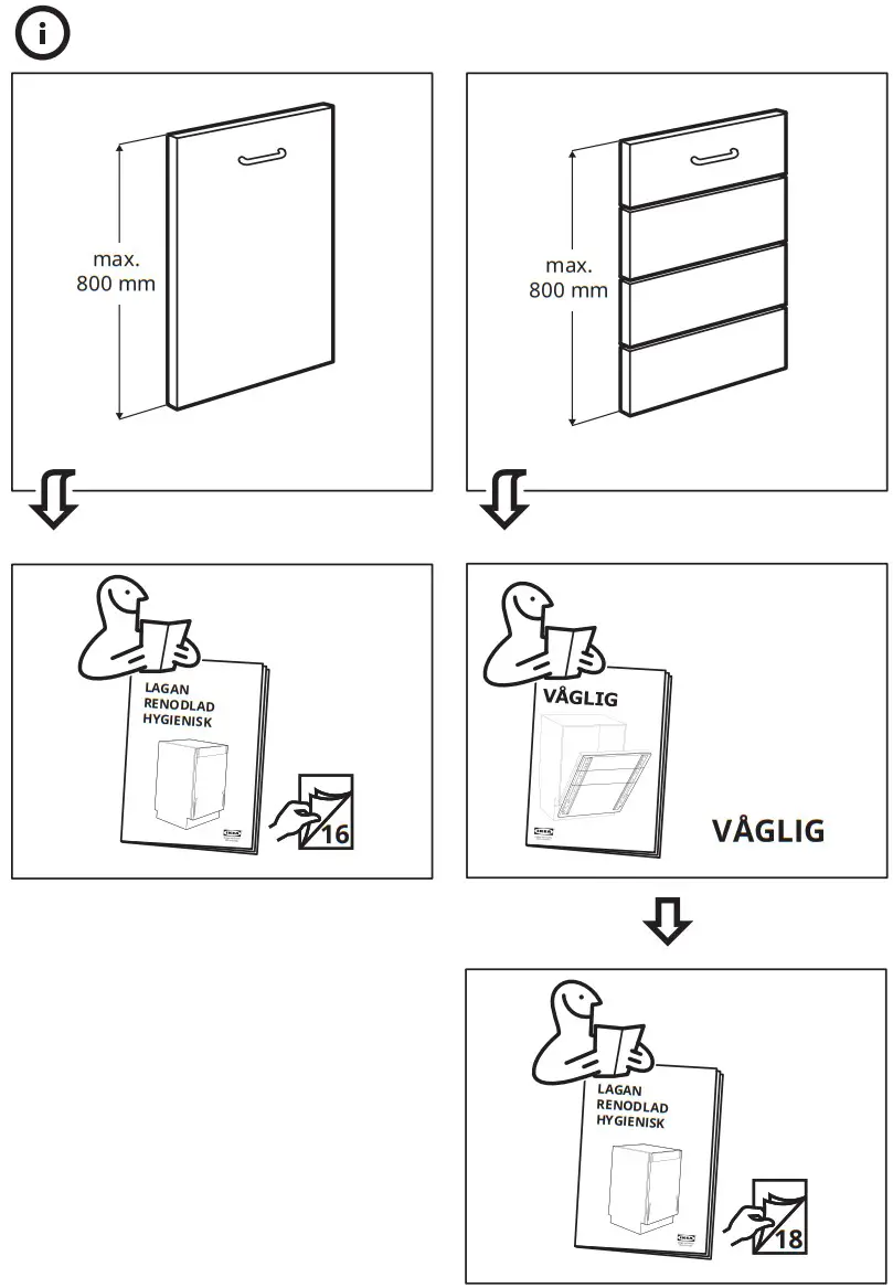 IKEA HYGIENISK Integrated Dishwasher - fig 11