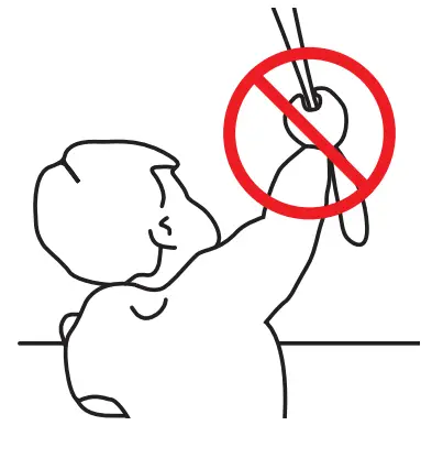 MOTIONBLINDS CM-06-E-V Venetian Blind - warning