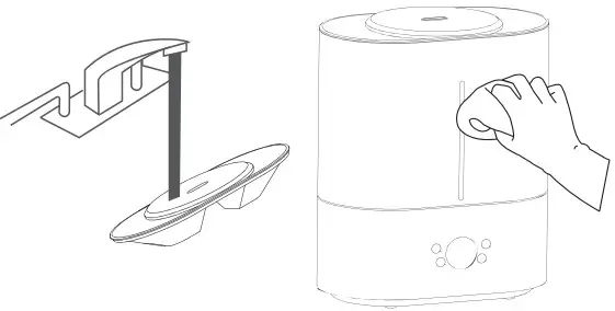 ASAKUKI ZH-001S Ultrasonic Top Fill Humidifie - Cleaning Step 3