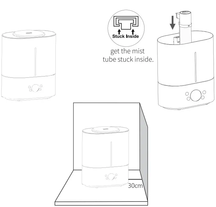 ASAKUKI ZH-001S Ultrasonic Top Fill Humidifie - Filling water