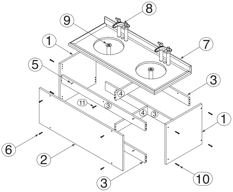ToT mate TM8350R Single Floor Vanity - Description