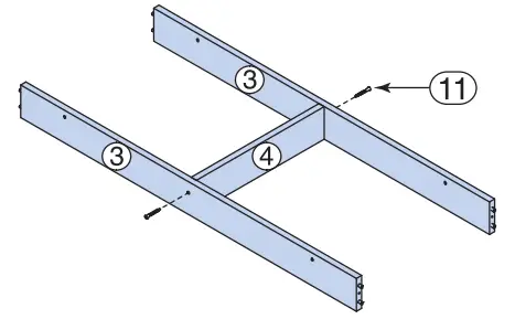 ToT mate TM8350R Single Floor Vanity - Rail Supports 1