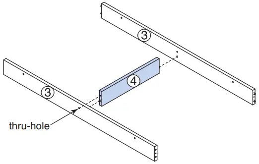 ToT mate TM8350R Single Floor Vanity - Rail Supports
