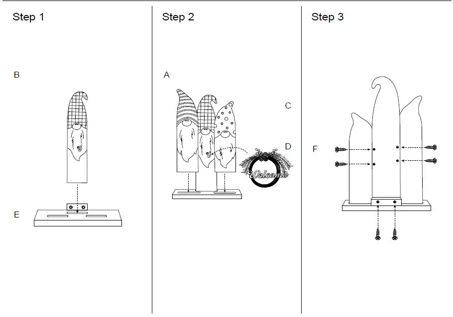 glitzhome-2009900036-Wooden-Gnome-Family-Table-Decor-FIG-2