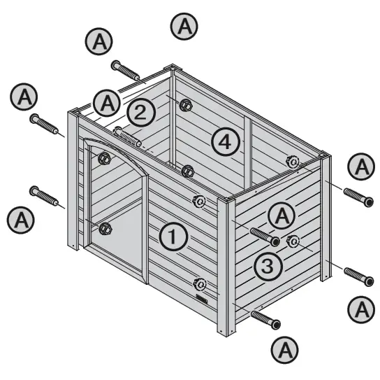 KERBL 82397 Dog House with Terrace - Parts 2