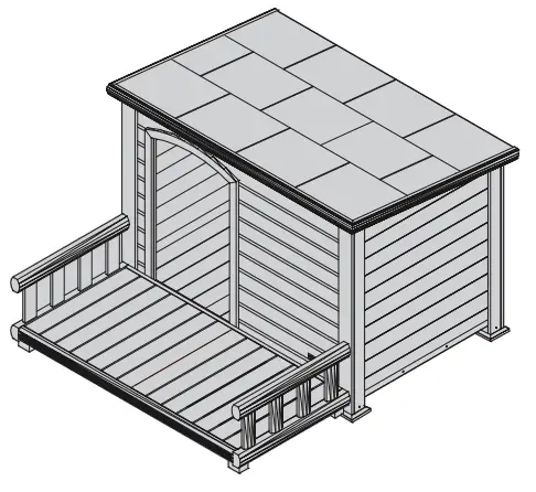 KERBL 82397 Dog House with Terrace - Parts 7
