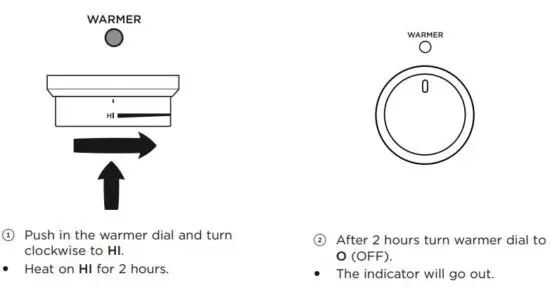 FIG 18 Conditioning the warming drawer.JPG