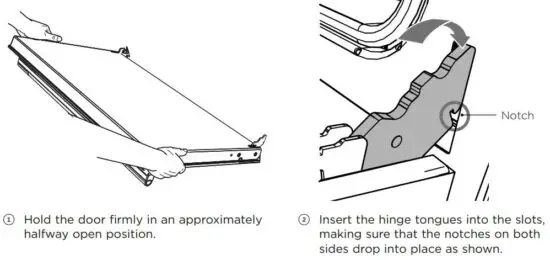 FIG 82 To replace the oven door.JPG