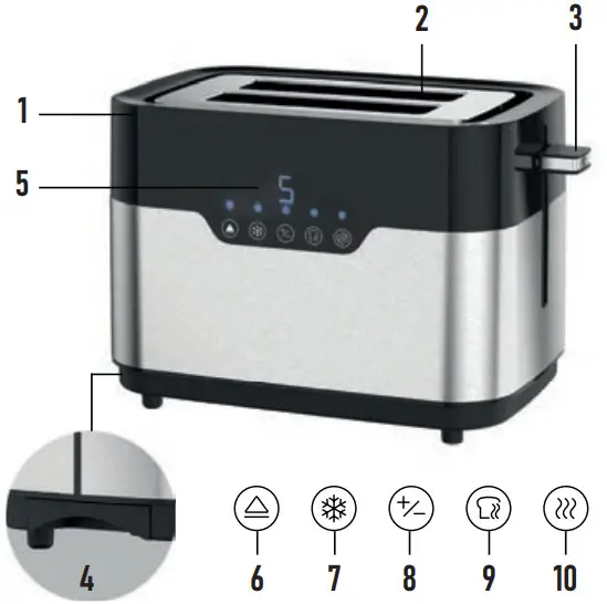 CENTEK CT-1423 Double Slice Toaster - fig 1