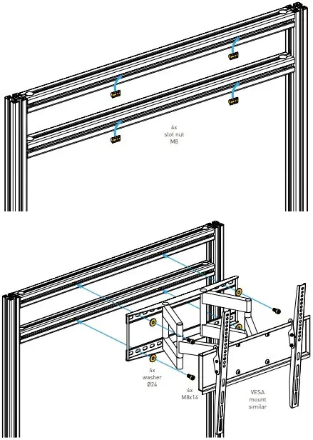 Assembling the VESA mount
