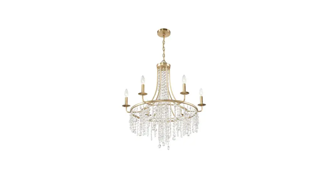 Crystorama Gab-b7306-ga Gabrielle Six Light Chandelier Instruction Manual