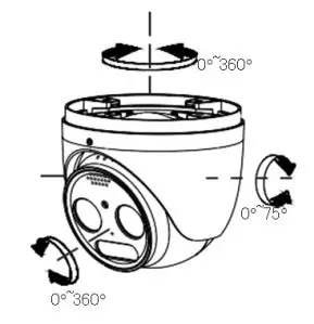 GeoVision Inc TMEB-QG-A GV-IP Thermal Camera User Guide - Adjust the dome to obtain an optimum view angle