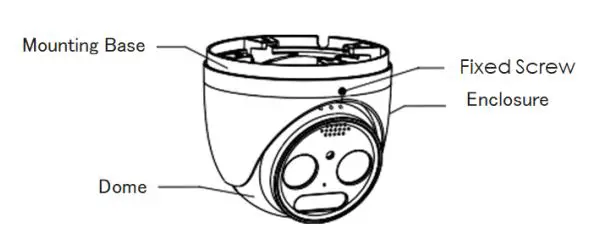 GeoVision Inc TMEB-QG-A GV-IP Thermal Camera User Guide - Loosen the fixed screw to disassemble the camera