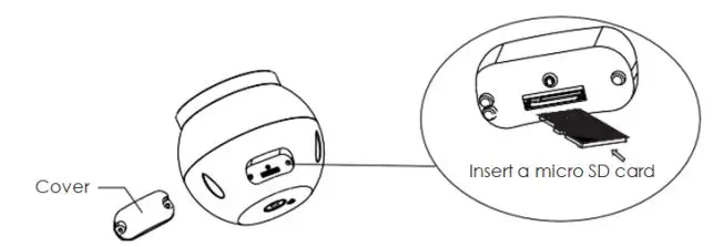 GeoVision Inc TMEB-QG-A GV-IP Thermal Camera User Guide - Unscrew the cover of the dome and then insert a micro SD card