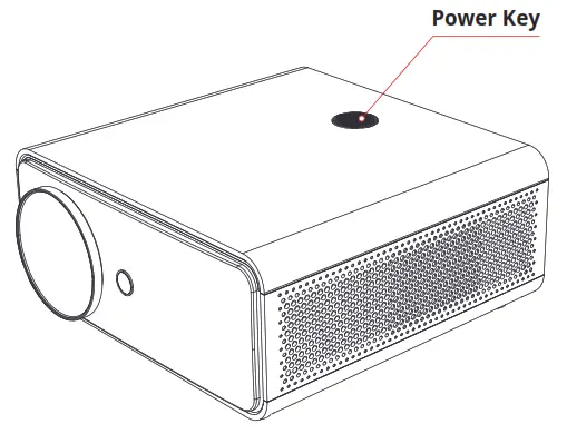 RAYDEM X1 Native 1080P LED Full HD Projector - Power Key