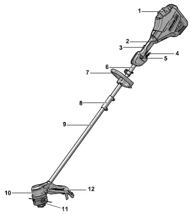 greenwork-pro-STB409-String-Trimmer-fig-1