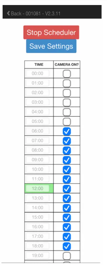 Recording Schedule ON 