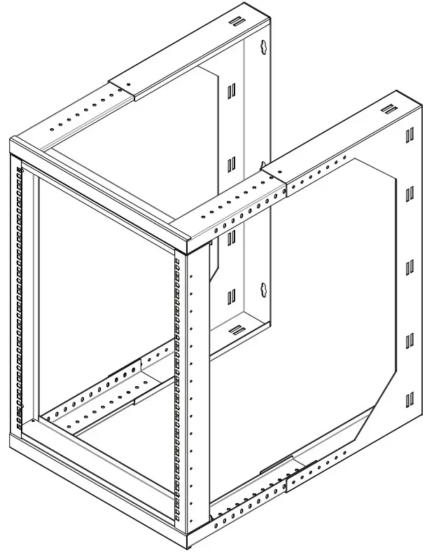 rocstor Y10E028 SolidRack Wall Mount Rack 2 Post Open Frame Adjustable Depth 
