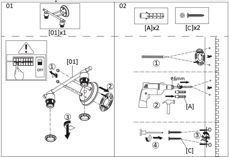 TAIFOND-LWS006-3-Light-Matte-Black-Metal-Vanit-Light-Wall-Sconces-Lighting-3